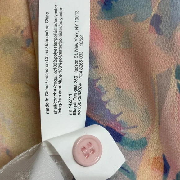 NWT Eloquii Spring Pastel Bridgerton Selkie Floral Puff Sleeve Maxi Dress 18 - Picture 9 of 13